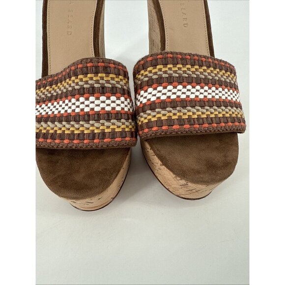 Veronica Beard Women's Size 9 Brown  Neutral Dali Woven Wedge Sandals Shoes - Picture 7 of 11